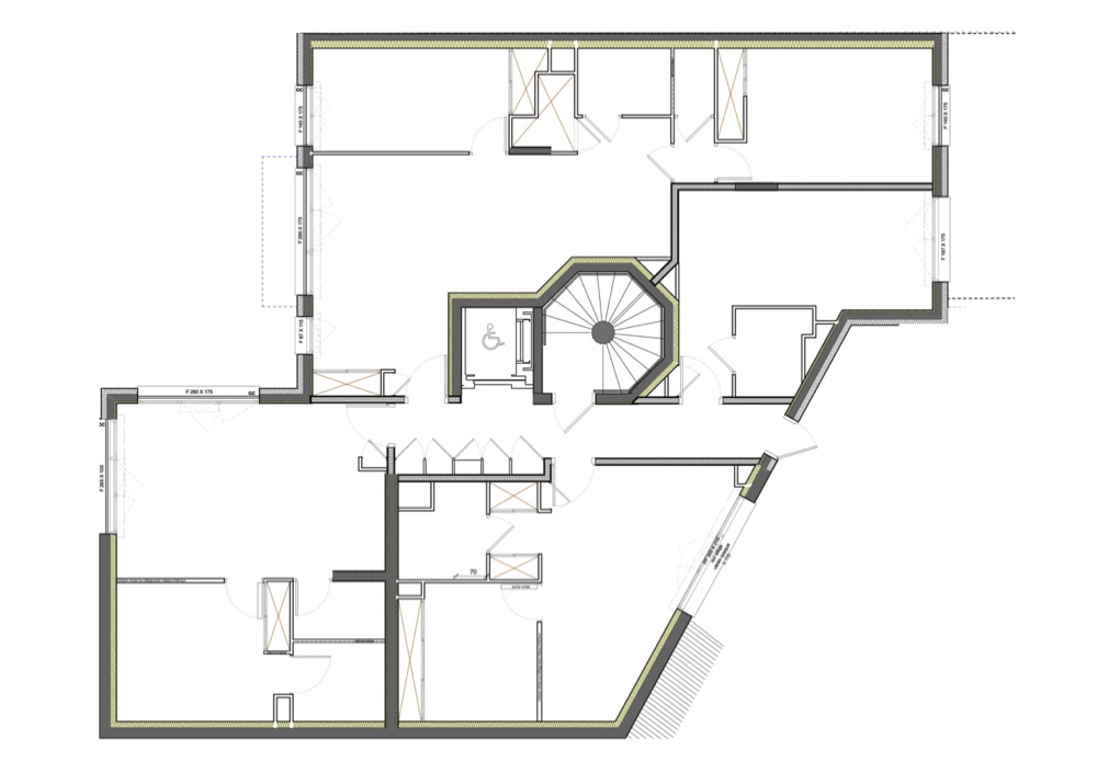 Plan d'étage résidence neuve haut de gamme Patrignani à Paris Butte Bergeyre